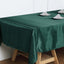 Satin Rectangular 60"x102" Tablecloth Hunter Emerald Green - Smooth and Lustrous Table Cover