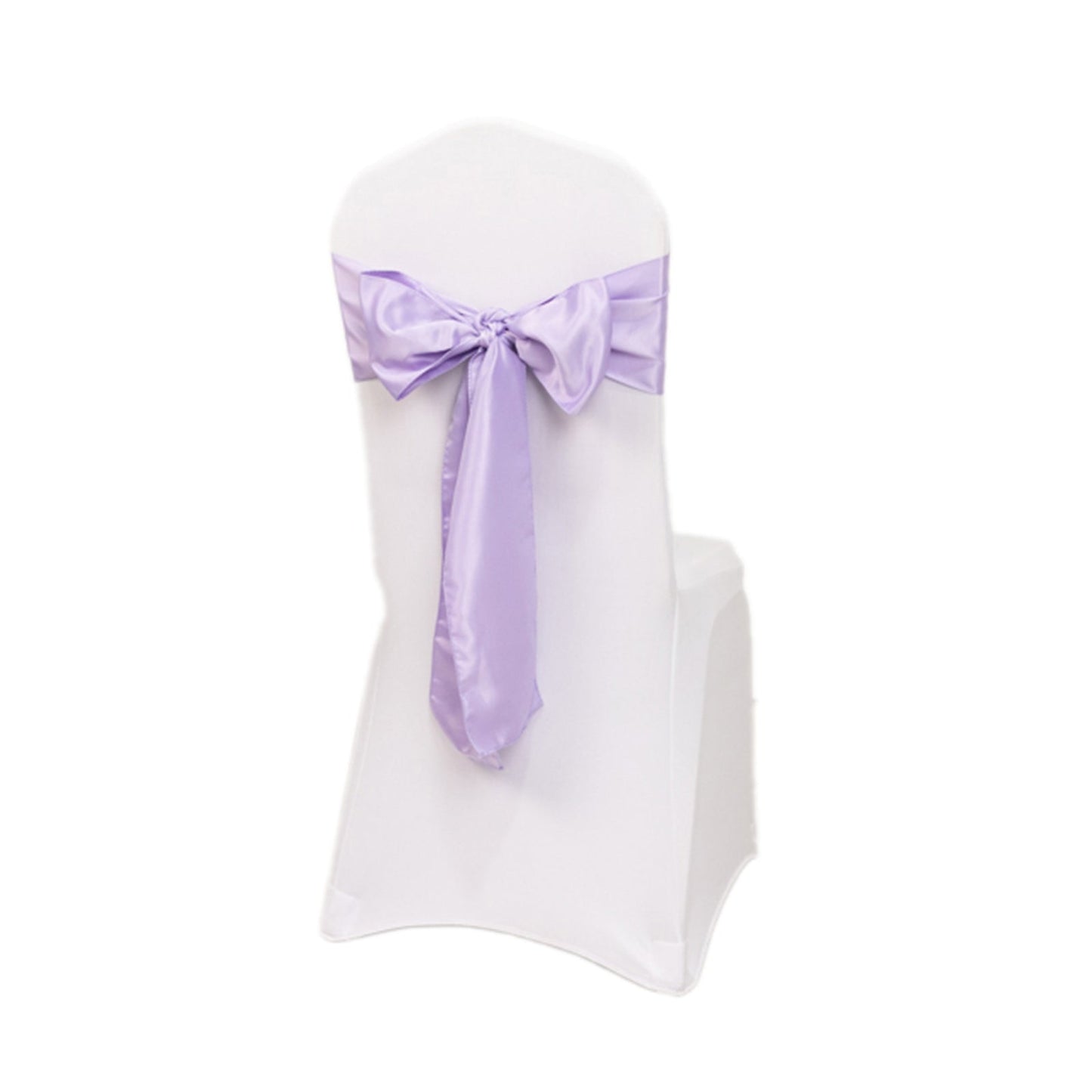 5 Pack Lamour Satin 6"x106" Chair Sashes Lavender Lilac - Stylish Reusable Decorative Bows