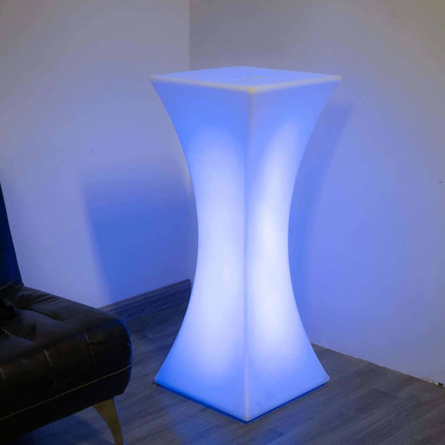 18"x43" Color Changing Cordless LED Light Up Cocktail Table, Rechargeable Waterproof Illuminated Furniture