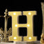 3D Marquee Letter "H" Warm White 6 LED Lights Gold - Chic Light-Up Decor for Events 6"