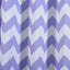 2 Pack White Lavender Lilac Chevron Print Thermal Room Darkening Blackout Window Curtain Panels With Chrome Grommet - 52"x96"
