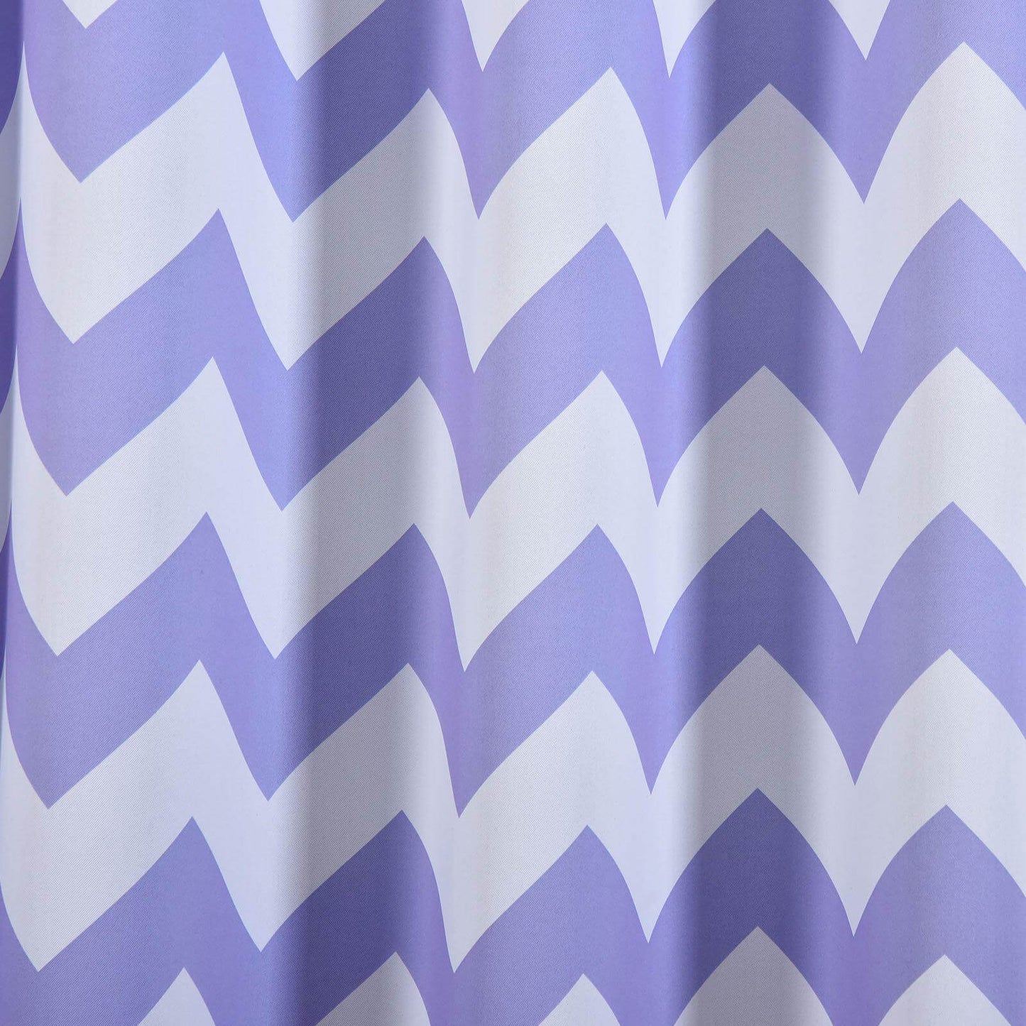 2 Pack White Lavender Lilac Chevron Print Thermal Room Darkening Blackout Window Curtain Panels With Chrome Grommet - 52"x96"