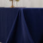Lamour Satin 90"x132" Rectangle Tablecloth Navy Blue - Soft & Silk-Like Seamless Table Cover