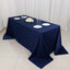 Scuba Rectangular 90"x132" Tablecloth Navy Blue - Wrinkle Free, Stain Resistant & Seamless Table Cover