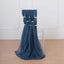 5 Pack Chiffon Chair Sashes Navy Blue - Soft & Lightweight Designer Chair Bows 22"x78"