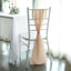 5 Pack Chiffon Chair Sashes Nude - Soft & Lightweight Designer Chair Bows 22"x78"