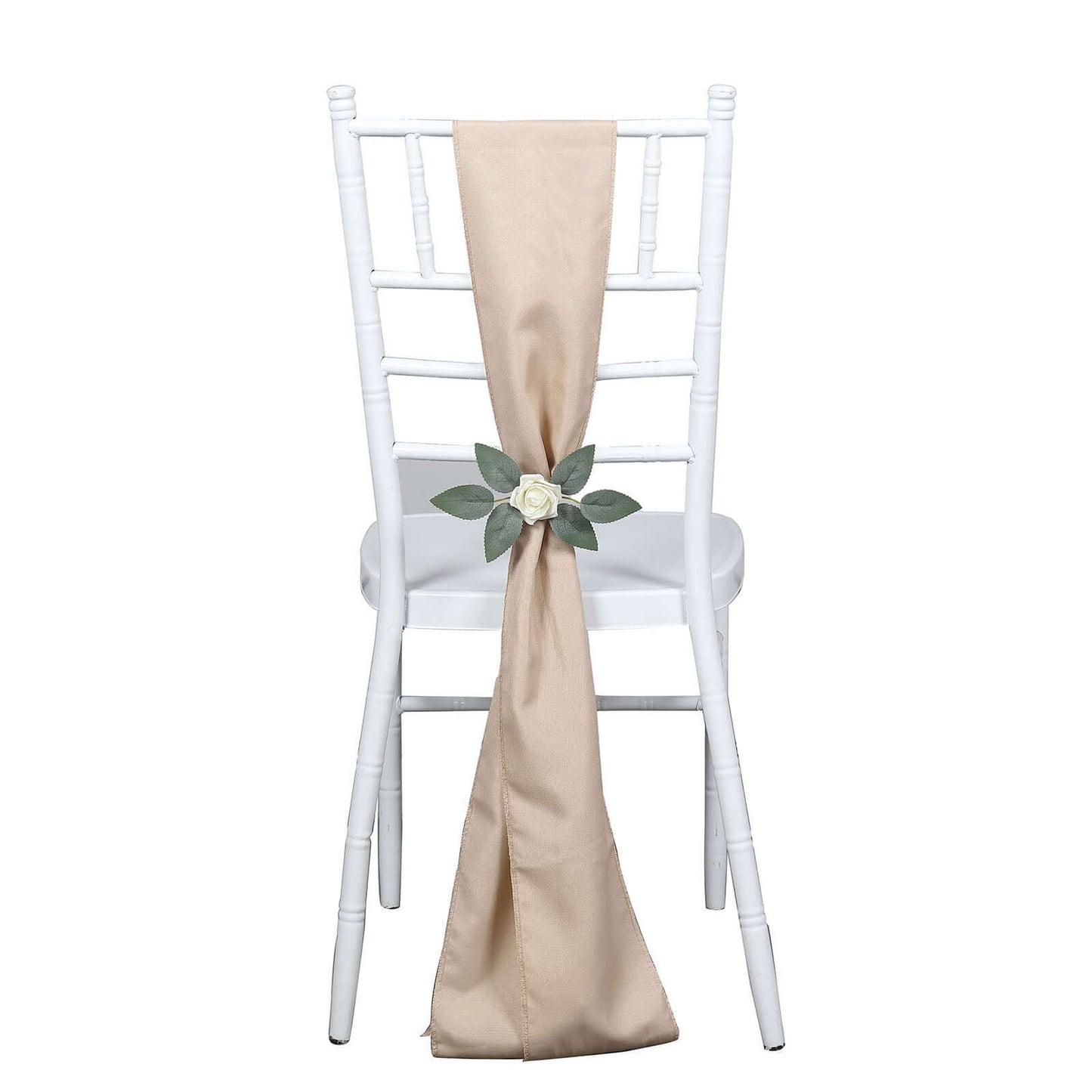 5 Pack Polyester Chair Sashes Nude 6"x108"