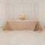 Lamour Satin 90"x156" Rectangle Tablecloth Nude - Luxurious, Soft Seamless Table Cover