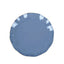 10-Pack Plastic Round 6" Dessert Plates in Ocean Blue Ruffled Rim with Gold Edging - Sturdy Disposable Salad Appetizer Dinnerware