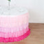Chiffon 14ft Table Skirt Gradient Pink - Stylish 5-Tier Ombre Ruffled Tutu Table Cover with Satin Backing for Weddings & Celebrations