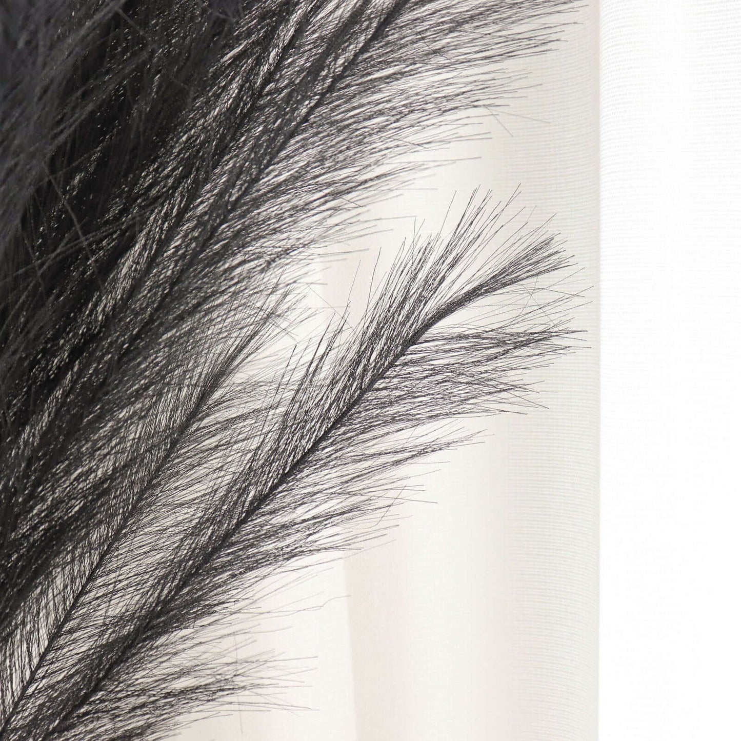 3 Stems Artificial Pampas Grass Decor Black - Soft Realistic Faux Ornamental Grass Branches for Rustic Boho Chic Backdrops Floral Styling & Vase Displays 44"