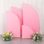 Set of 4 Matte Pink Spandex Half Moon Chiara Backdrop Stand Covers, Custom Fitted Wedding Arch Covers - 2.5ft,5ft,6ft,7ft