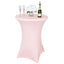 Spandex 30" Round Cocktail Table Cover Blush - Easy to Maintain Stretch Fitted Highboy Tablecloth