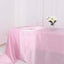 Satin Rectangular 90"x132" Tablecloth Pink - Seamless Table Cover