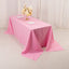 Premium Polyester 90"x132" Rectangle Tablecloth Pink - Seamless 220GSM Stain-Resistant Table Cover