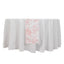 Polyester Table Runner 12"x108" White with Pink French Toile Floral Print Reusable Table DÃ©cor