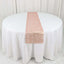 Plastic Woven Vinyl 13"x6ft Table Runner Metallic Rose Gold - Non-Slip & Reversible Tabletop Decor