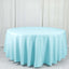 Polyester 108" Round Tablecloth Light Blue - Wrinkle-Resistant Table Cover