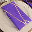 5 Pack Polyester 20"x20" Napkins Purple with Gold Geometric Foil Pattern - Modern Reusable Dinner Napkins