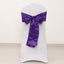 5 Pack Lamour Satin 6"x106" Chair Sashes Purple - Stylish Reusable Decorative Bows