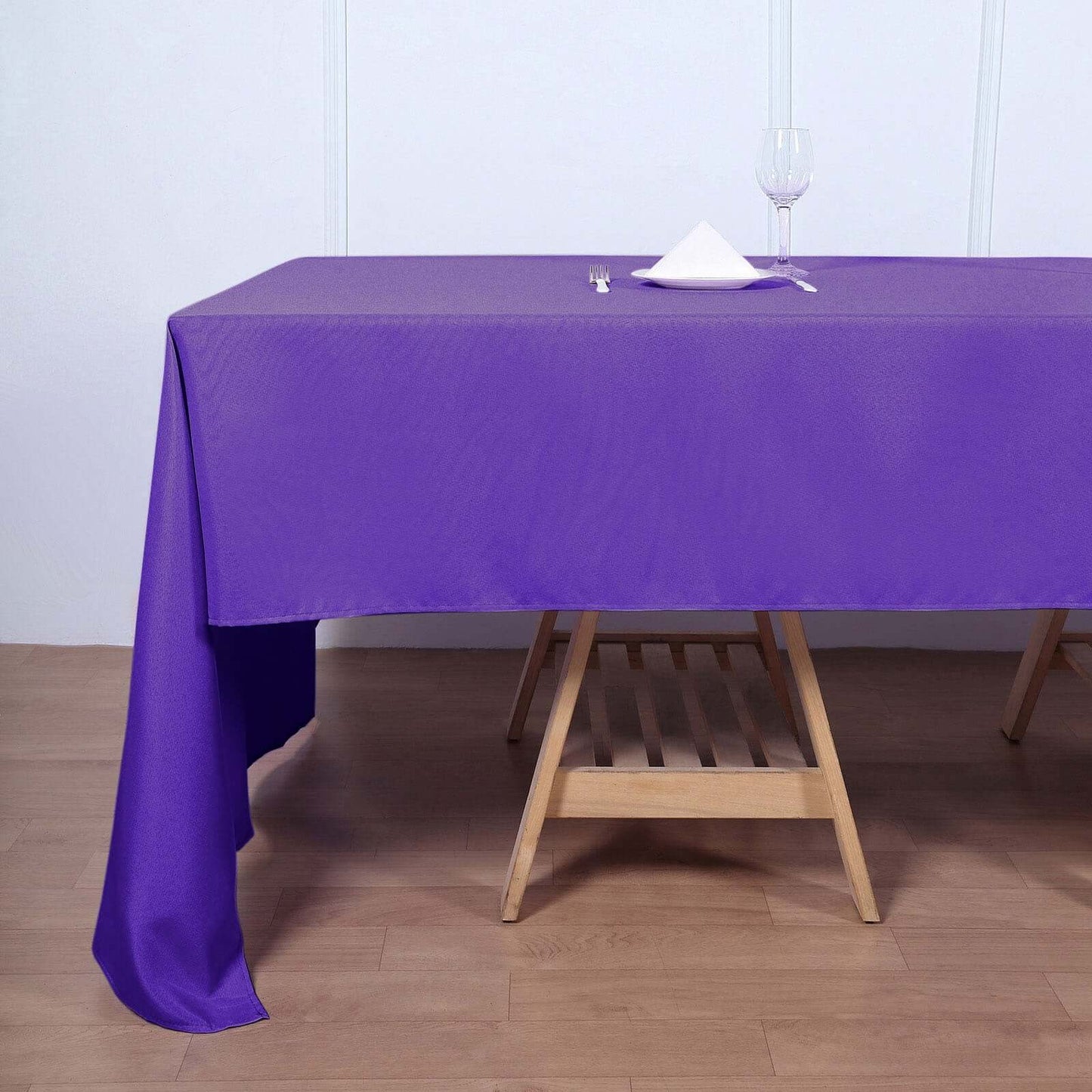 Polyester 60"x126" Rectangle Tablecloth Purple - Wrinkle-Resistant Table Cover