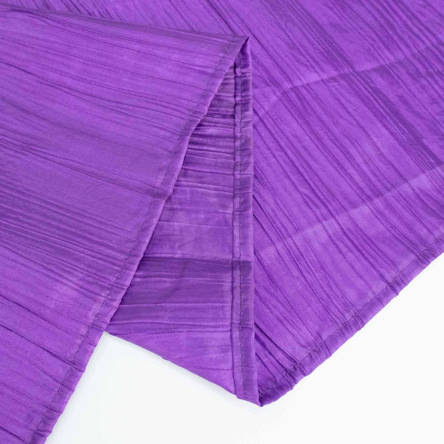 Taffeta 12"x108" Table Runner Purple - Accordion Crinkle Design