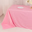 Scuba Rectangular 90"x132" Tablecloth Pink - Wrinkle Free, Stain Resistant & Seamless Table Cover