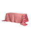 Satin 90"x132" Rectangle Tablecloth Red/White - Stripe Design with Seamless Silky Smooth Finish Table Cover