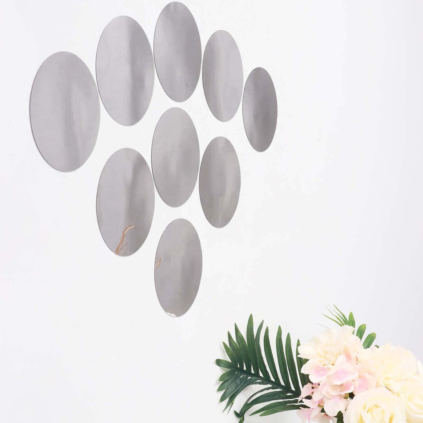 12 Pack Round Acrylic Mirror Wall Stickers, 6" Removable Wall Decals For Home Decor