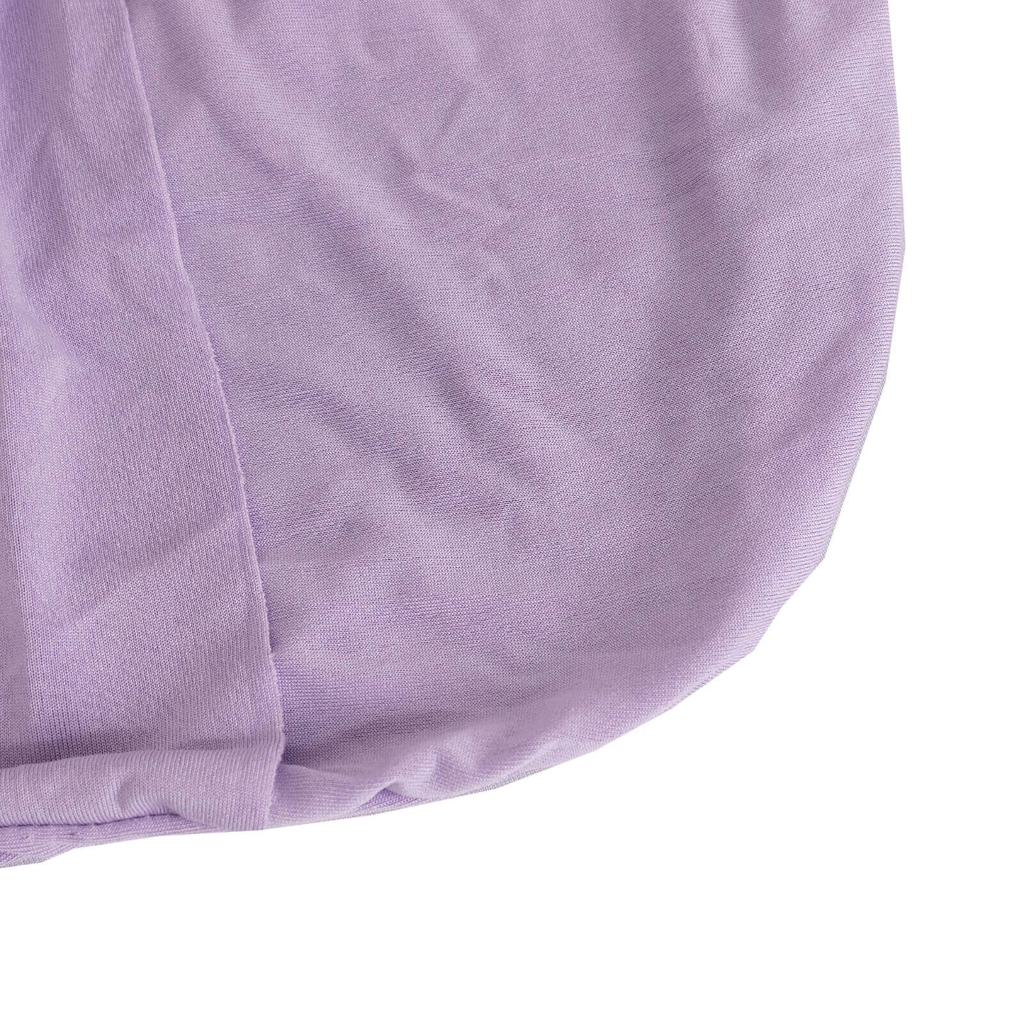 Spandex Chair Cover with Silver Rhinestone Buckled Sash Band Lavender Lilac - Stretch Fitted Slipcover