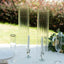 2-Pack Clear Ribbed Glass Hurricane Shades Open End Design - Stylish Candelabra Pillar Candle Holder Table Centerpiece 18"
