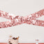 16ft Metallic Rose Gold Foil Tassel Fringe Backdrop Banner, Tinsel Garland Decor
