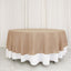 Faux Burlap Jute 90" Round Tablecloth Natural - Rustic Event Table Linen