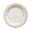 25-Pack Paper 9" Round Dinner Plates in White with Gold Basketweave Rim - Disposable Party Plates for Stylish SoirÃ©es & Festive Brunches