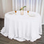 Polyester 132" Round Tablecloth White - Seamless Chic Design for Grand Celebrations