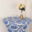 Spandex 30" Round Cocktail Table Cover Royal Blue Damask Highboy Tables - Easy to Maintain Stretch Fitted Tablecloth