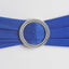 5 Pack Stretch Spandex Chair Sashes Royal Blue - Reusable Chair Bands with Silver Diamond Ring Slide Buckle 5"x14"