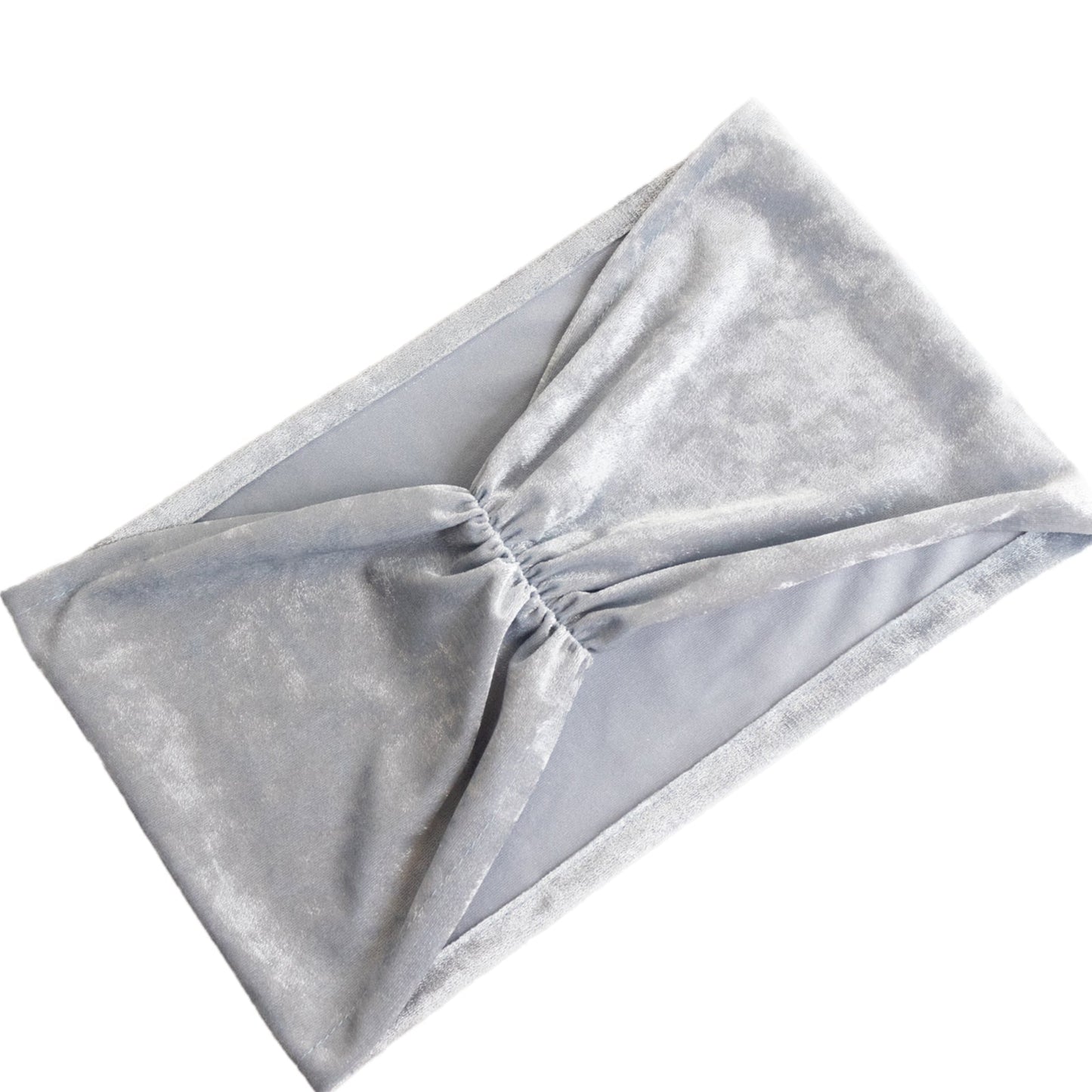 5 Pack Crushed Velvet Chair Bands Dusty Blue Wide Ruffle Style - Textured Chair Sashes for Stunning Event Decor - 8"x15"