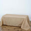 Burlap Jute 90"x132" Rectangle Tablecloth Natural - Rustic Boho Chic Seamless Table Linen