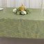 Polyester 60"x102" Rectangle Tablecloth Dusty Sage Green with Gold Foil Tree Branch Pattern - Wrinkle-Resistant & Durable Table Cover