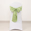 5 Pack Lamour Satin 6"x106" Chair Sashes Sage Green - Stylish Reusable Decorative Bows