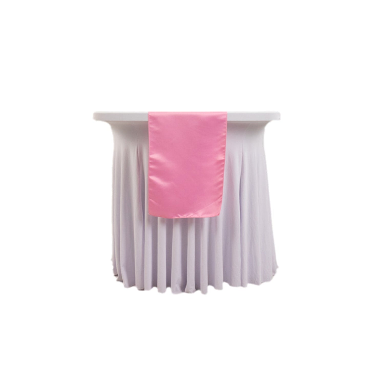 Lamour Satin 12"x108" Table Runner Pink - Smooth & Lustrous Finish