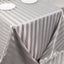 Satin Striped 90"x132" Rectangular Tablecloth Silver - Seamless Silky Smooth Table Cover