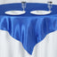 Satin 60"x60" Table Overlay Square Tablecloth Royal Blue - Smooth Silky Touch Table Cover