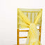 Chiffon Chair Sash with Curly Design Yellow - Stylish Chair Decorations