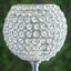 Acrylic Crystal Beaded Goblet Candle Holder Silver - Exquisite Flower Ball Centerpiece Stand for High-End Event Styling 30"
