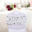 5 Pack Big Payette Sequin 13"x10" Chair Sash Bands Silver - Stylish Glittering Decor for Weddings & Gatherings