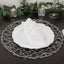 6-Pack Table Placemats Woven Fiber Design Silver Round - Disposable Mats for Dining and Events 15"