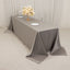 Lamour Satin 90"x156" Rectangle Tablecloth Silver - Luxurious, Soft Seamless Table Cover