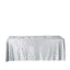 Premium Velvet 90"x156" Rectangle Tablecloth Silver - Reusable Soft & Seamless Table Cover